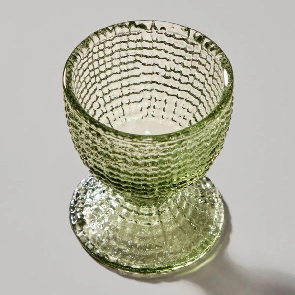 Набор подставок под яйцо 2шт 5,5*6см стекло Tempo green (36)