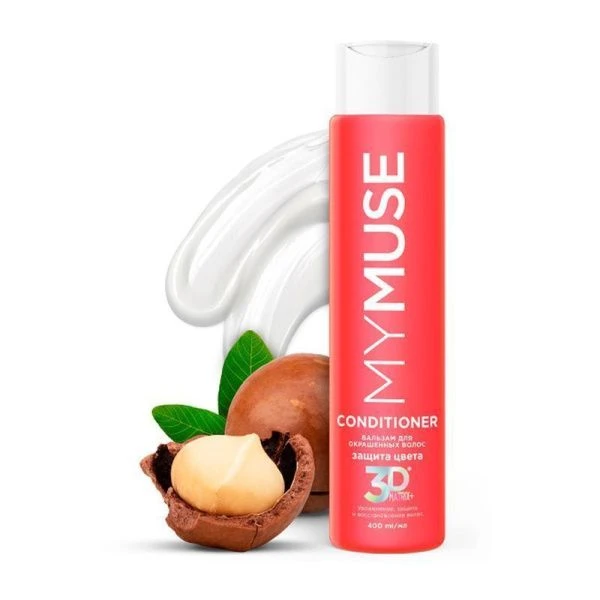 Бальзам для окрашенных волос 400мл MY MUSE Защита цвета и увлажнение 3D Matrix Plus (4)