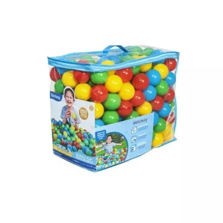 Набор мячей для игровых центров пластик 250шт. 6,5см в сумке-переноске от 2 лет 52554 (1)