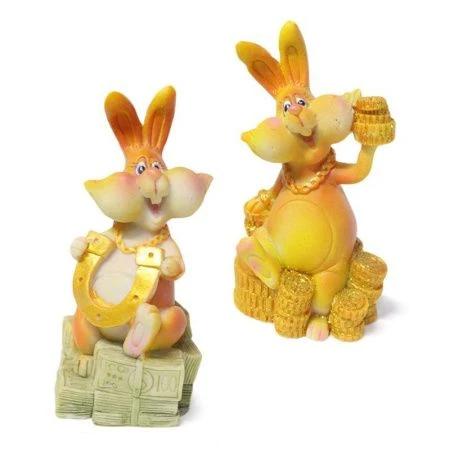 Фигурка Кролик / Заяц Валюта полистоун 9см 2 вида S3590081