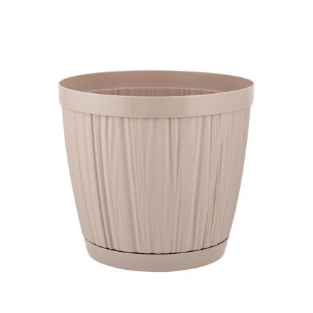 Горшок для цветов 1,8л 155мм пластик Barcelona молочный шоколад (16)