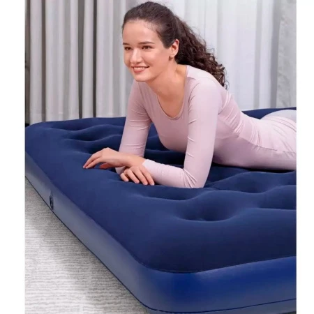 Матрас надувной двухместный флок ПВХ King 203*183*22cм, до 300кг 67004 (2)