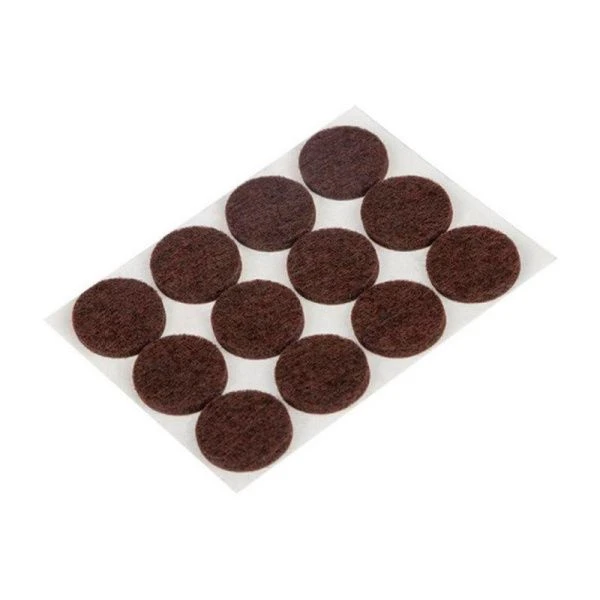 Накладки-протекторы для мебели самоклеящиеся 12шт 20мм коричневый