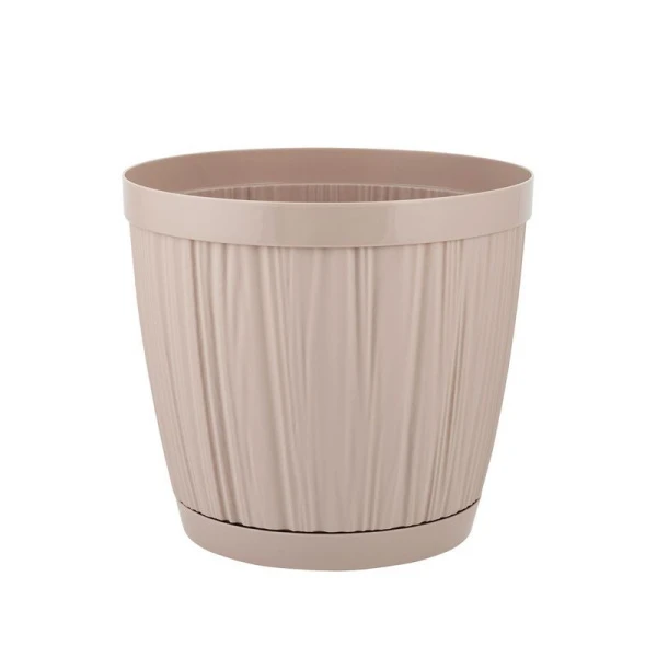 Горшок для цветов 1,8л 155мм пластик Barcelona молочный шоколад (16)