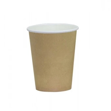 Стакан бумажный 205мл d73мм 1-слойный для горячего крафт (1000)