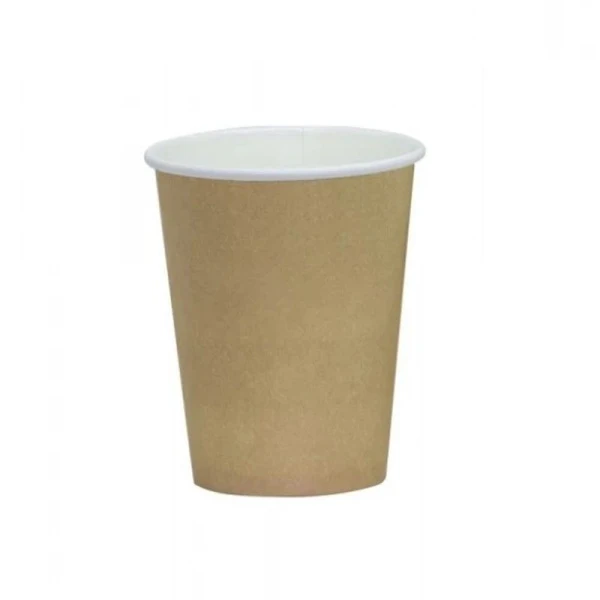 Стакан бумажный 205мл d73мм 1-слойный для горячего крафт (1000)