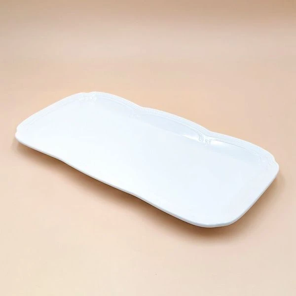 Блюдо прямоугольное 35,5*18см фарфор White Ornaments (8)