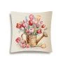 Наволочка декоративная 44*44см гобелен ТЮЛЬПАНЫ в лейке