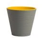 Горшок цветочный 3,7л 20см пластик КОНУС с вкладкой серый муссон (16)