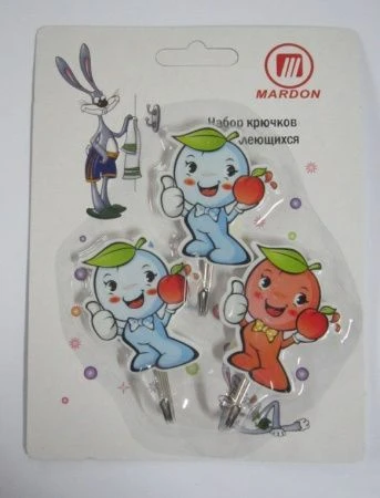 яяяНабор крючков 3шт. на липучке арт 1720 (160)