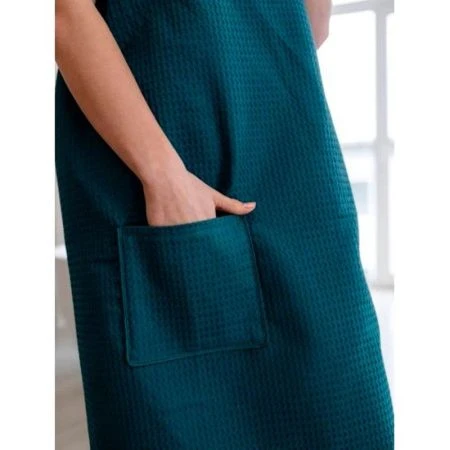 Набор для сауны женский вафельный 2пр (килт 90*146см, полотенце 47*90см) Малахит