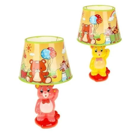 Лампа настольная детская с абажуром Зверюшка цвета MIX 10*8*36см