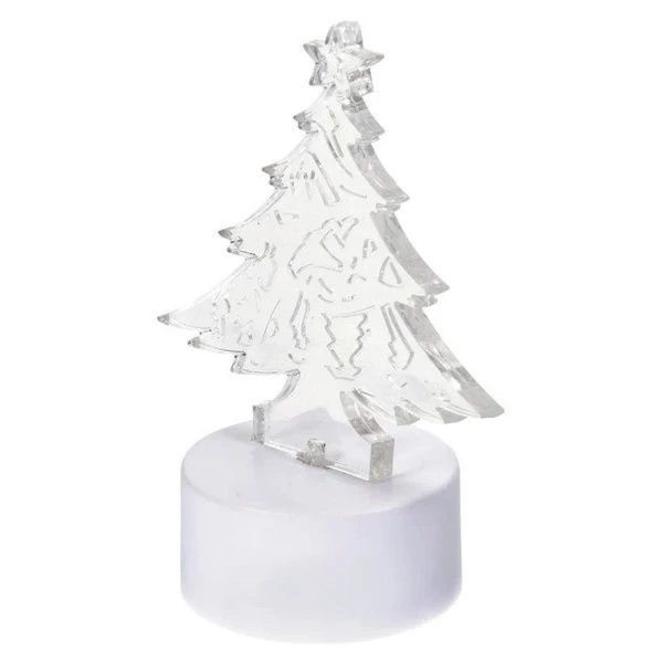 Свеча Елочка чайная светодиодная, 6*8 см, зеленое свечение , с батарейкой VEGAS/60