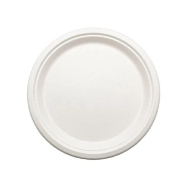 Тарелка одноразовая 23см БИО (растительное волокно) белая (50/900)