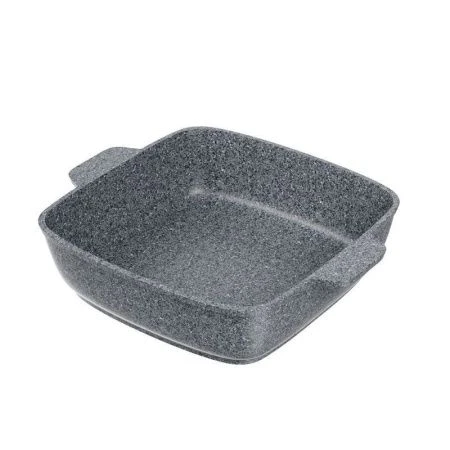 Жаровня квадратная 4л алюминий АП PREMIUM GREY стекл.крышка 28*28см (5)