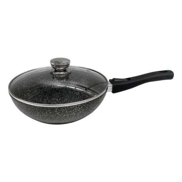 Сковорода 26см h6,9см алюминий АП ГРАНИТ ИНДУКЦИЯ M с крышкой и съемной ручкой R08L (4)