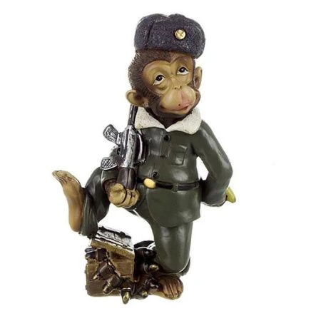 Фигурка ОБЕЗЬЯНКА СОЛДАТ полистоун 13см (72) Фигурка ОБЕЗЬЯНКА СОЛДАТ полистоун 13см (72)