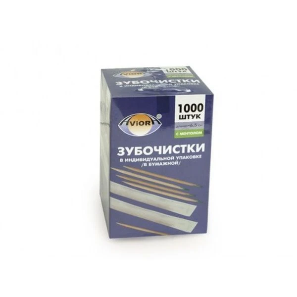 Зубочистки 1000шт бамбук в инд.бум.упаковке AVIORA (30)