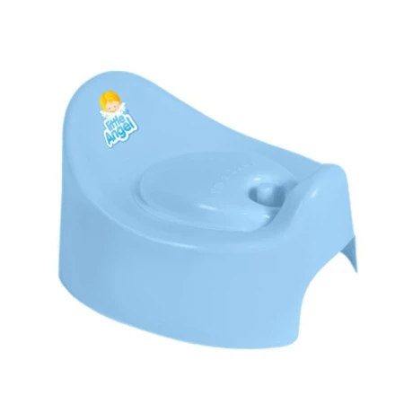 Горшок детский 28,5*23,7*18см пластик Follow Me с крышкой голубой пастельный/облачко (13)