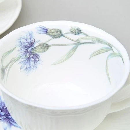 Чайный набор 4пр фарфор ВАСИЛЬКИ на 2 персоны 250мл (12)