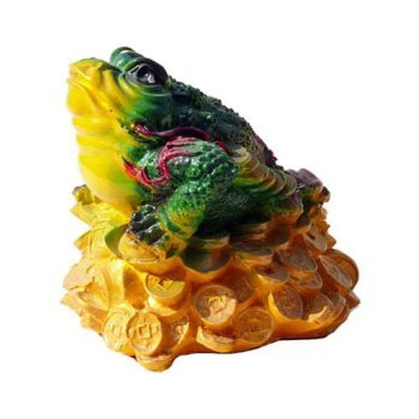 Копилка Лягушка на деньгах малая 15см