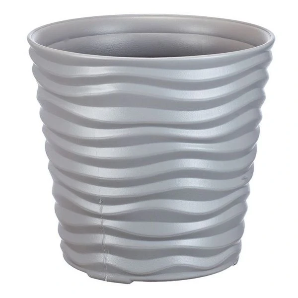 Кашпо 8,5л d255мм h240мм пластик ДЮНА Серый (5)