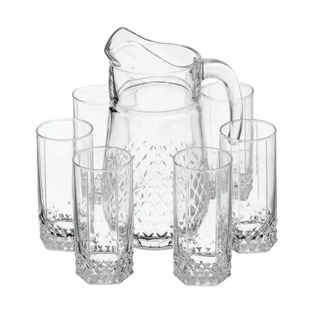 Набор питьевой 7пр стекло ВАЛЬС (кувшин 1,33л, стаканы 6шт 290мл) (4)