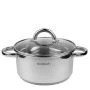 Кастрюля 4л нерж.сталь со стекл.крышкой 22см h11см капс.дно индукция арт.100526 (4)