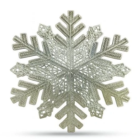 Салфетка новогодняя 44см ПВХ СНЕЖИНКА золотая JC-15301 (144)