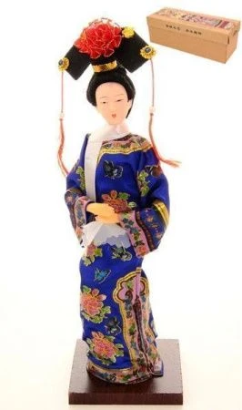 яяяСтатуэтка КИТАЯНКА синее кимано 25см (12)