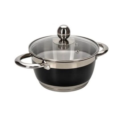 Кастрюля 1,35л нерж.сталь ESTRO со стекл.крышкой 16*8,5см 93-ES-02 (6)