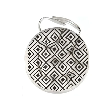 Сидушка на стул (табурет) 50%лён 50%хлопок 40см шелкография Геометрия арт. СТ-ШПЛ