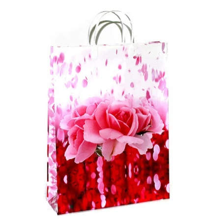 Пакет с пластиковой ручкой 32*42*10см Цветочный вихрь 03-046 (20/200)