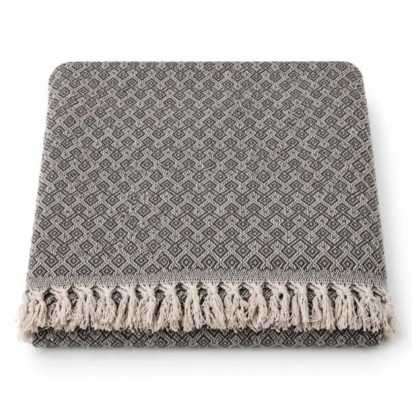 Покрывало жаккард 170*210 АМЕЛИЯ темно-серый