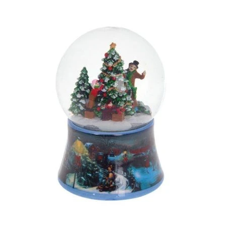 Фигурка декоративная в стекл. шаре с муз. и функц. движения Елка, D 9 см, L10 W10 H16 см