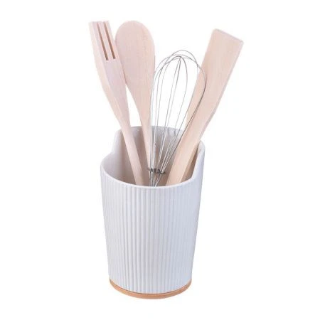 Набор кухонных принадлежностей 4пр дерево/металл Native на фарфор.подставке (16)