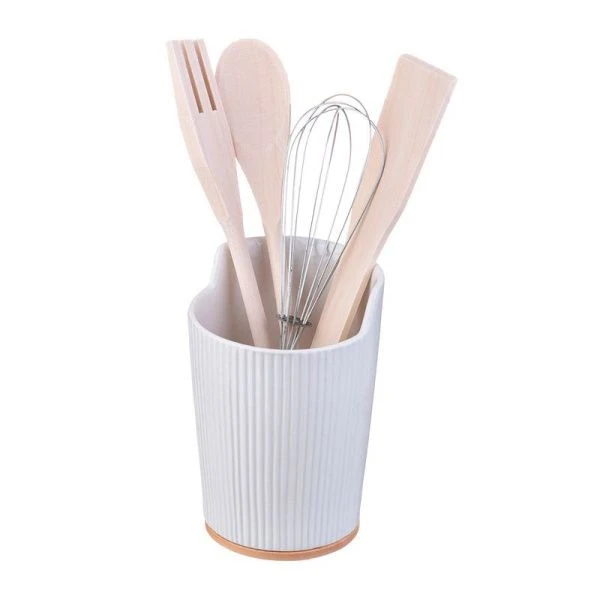 Набор кухонных принадлежностей 4пр дерево/металл Native на фарфор.подставке (16)