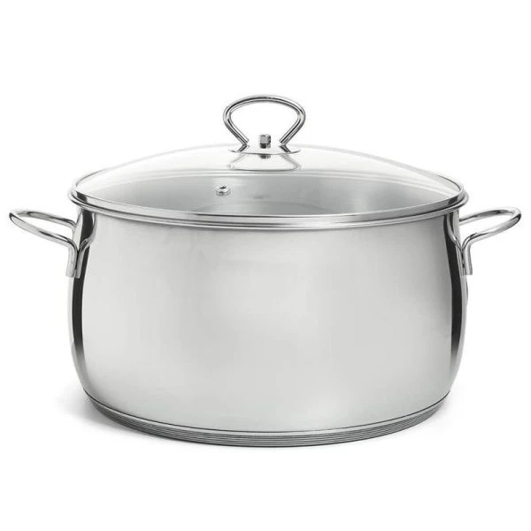 Кастрюля 5,7л нерж.сталь сфер стек.крышка ТРС (4) 40175дсп4