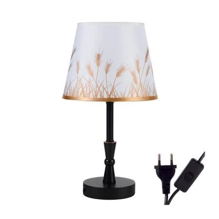 Лампа настольная с абажуром 38см металл/пластик 1126 (24)
