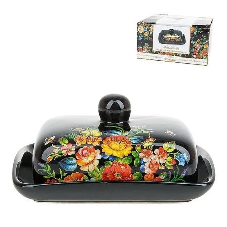 Масленка керамика РОМАНС 17,5*13*8,5см подар.уп. (24)