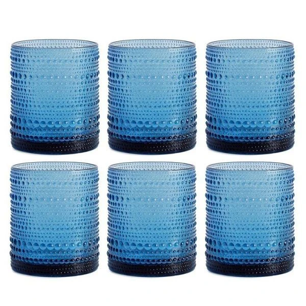 Стаканы набор 6шт 300мл стекло Jupiter Fortessa низкие синий KF79092(А52)(А52)