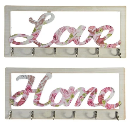 яяяВешалка 6 крючков 35*15см Розы МДФ, 2 дизайна (96)