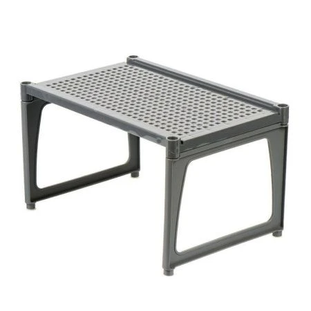 Подставка 30*19,5*17см пластик ЛОФТ серая на пластиковых ножках (16)