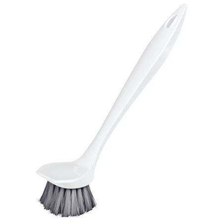 Щетка для посуды 5*5*23см пластик Good с прямой ручкой белый (36) 223200129/01