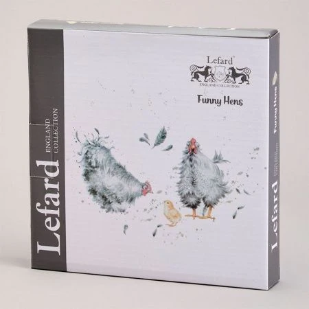 Блюдо на 6 яиц 18*18*2,5см керамика FUNNY HENS (36)