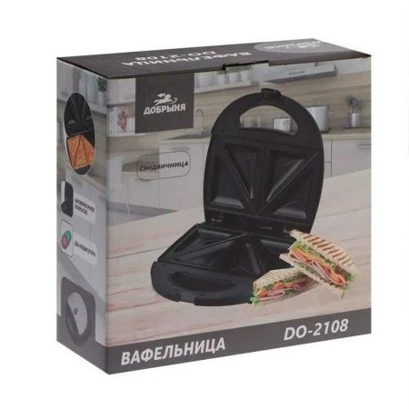 Вафельница-сэндвичница электрическая ал АП 850Вт ДОБРЫНЯ DO-2108 (6)