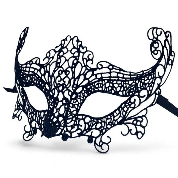 Маска карнавальная 25*9см пластик черная ZR6-2010/JC-16952 (720)