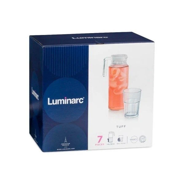 Набор питьевой 7пр стекло TUFF (3)