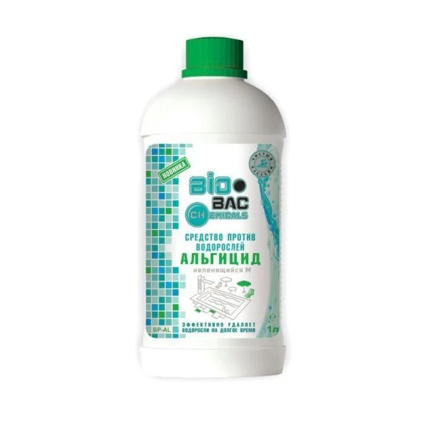Средство для удаления водорослей BioBac Альгицид непенящийся 1л ВP-AL (12)
