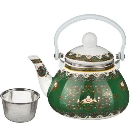 Чайник заварочный 1,3л эмаль с нерж.фильтром (8)